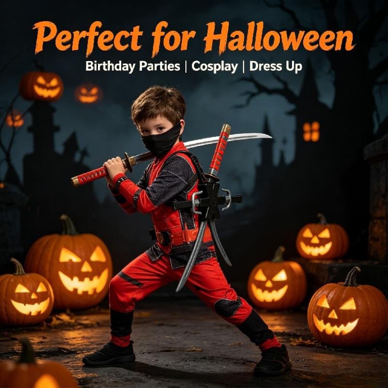 مجموعة نينجا للأطفال لعيد الها - مراجعة Cosplay Prop Knife وسعره
