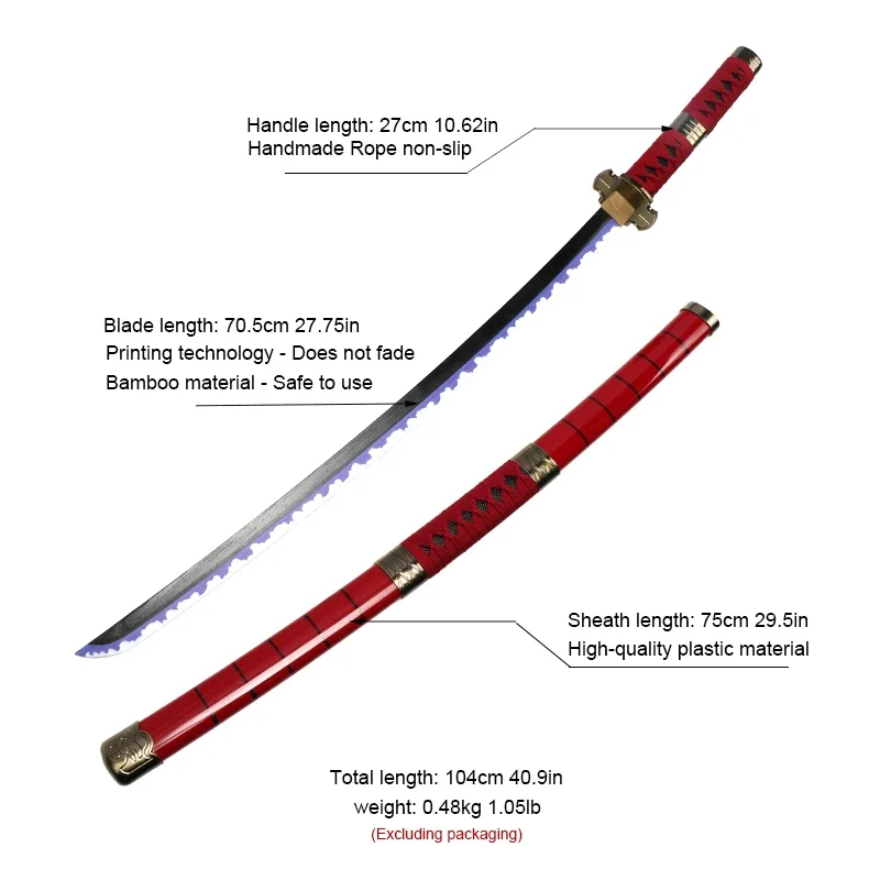 2026 3 قطع سيوف رورونوا زورو 1 - مراجعة Cosplay Prop Katana وسعره