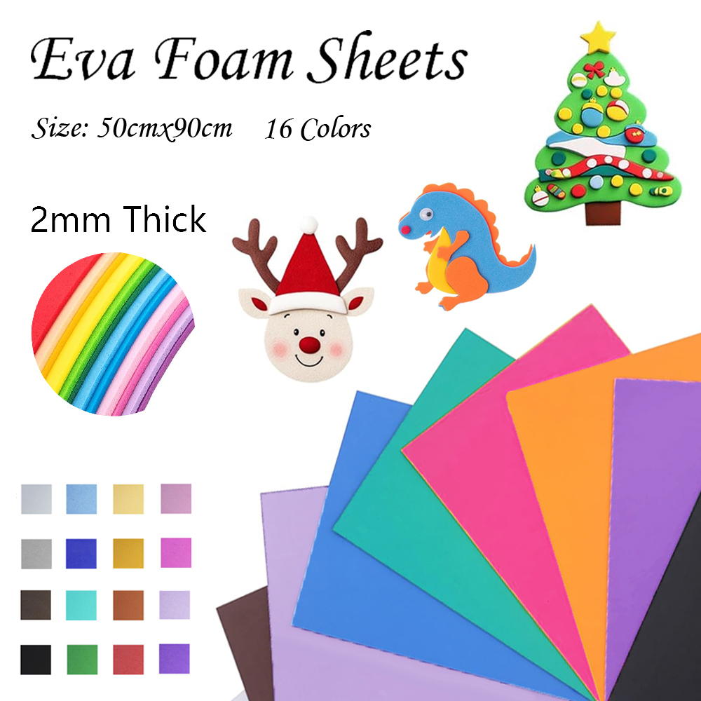 16 ألوان ملونة إيفا رغوة صفائح - مراجعة Cosplay Props Eva Foam وسعره